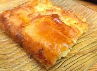 τυρόπιτα με σιμιγδαλόκρεμα