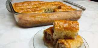 Γιαννιώτικα σιροπιαστά μπακλαβαδάκια με κανταΐφι, πασπαλισμένα με αλεσμένο καρύδι.