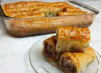 Γιαννιώτικα σιροπιαστά μπακλαβαδάκια με κανταΐφι, πασπαλισμένα με αλεσμένο καρύδι.