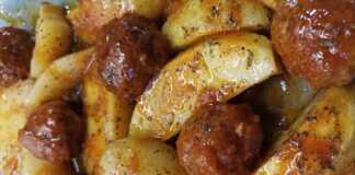 Κεφτεδάκια με πατάτες στο φούρνο