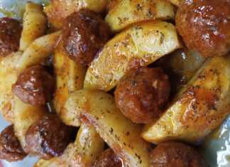 Κεφτεδάκια με πατάτες στο φούρνο