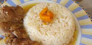 μοσχάρι λεμονάτο με ρύζι