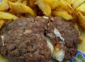 Μπιφτέκια γεμιστά με γραβιέρα