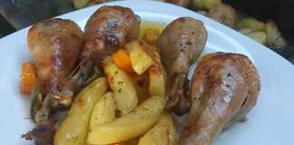 Μπουτάκια κοτόπουλου λεμονάτο στο φούρνο