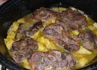 Μπριζόλες στο Φούρνο με λεμονομουσταρδάτες Πατάτες