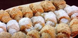 Μεθυσμένα νηστίσιμα ρολά με μαρμελάδα