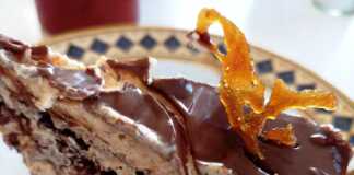 Σοκολατένια Τούρτα με Κρέμα Καραμέλας