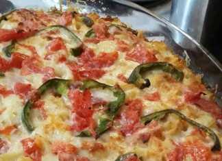 λαζάνια με τυριά και μπέικον