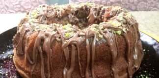 Κέικ πολύ πολύ αφράτο με γιαούρτι, ελαιόλαδο και πραλίνα Κέικ με πραλίνα