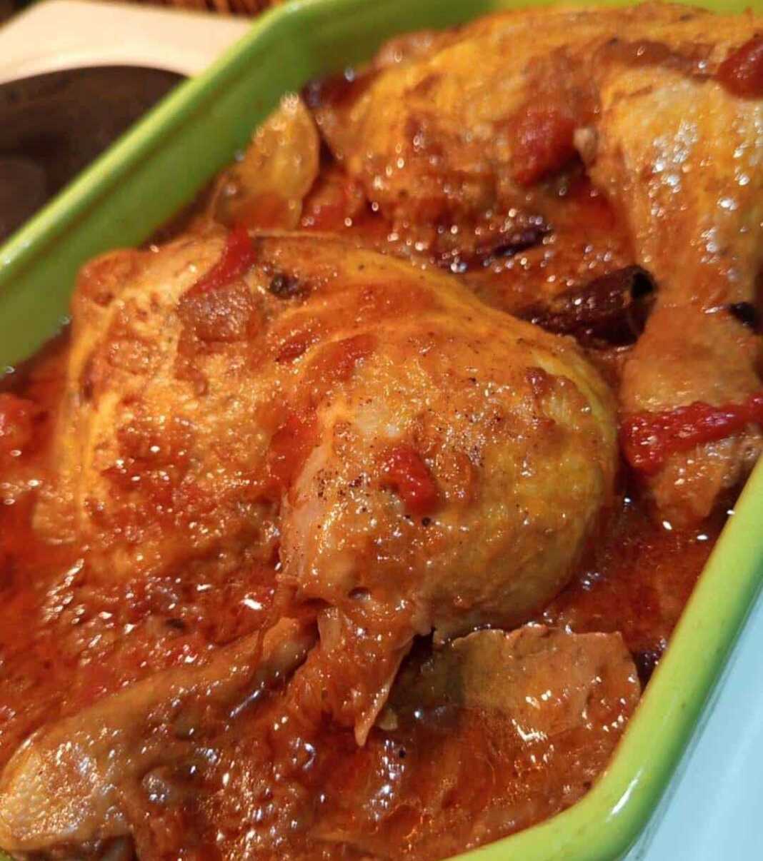 kotopoulo kokkinisto Κοτόπουλο κοκκινιστό