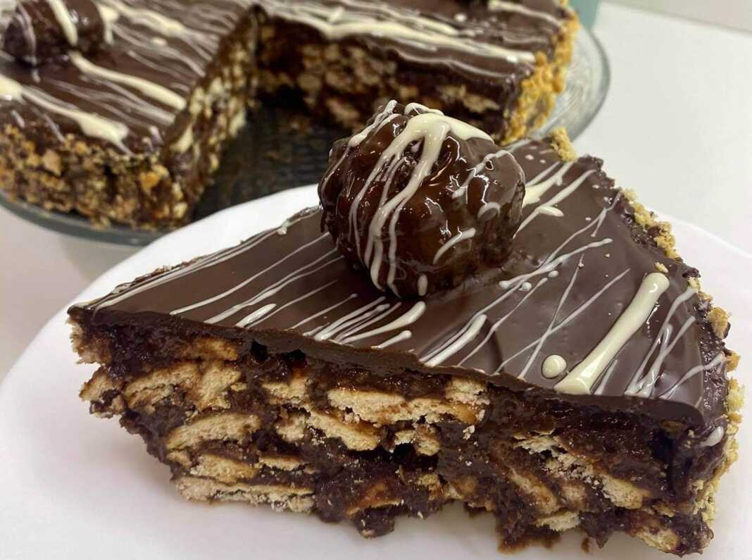 Τούρτα μωσαϊκό με μερέντα