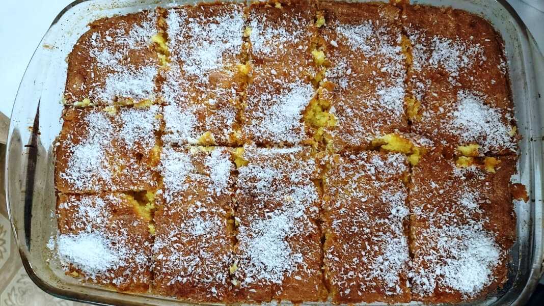 portokalopita-kjr Σιμιγδαλένιo κέικ Πορτοκαλιού