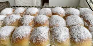 Αφράτα ψωμάκια με μαρμελάδα μήλο