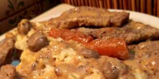 χοιρινό κατσαρόλας με μανιτάρια