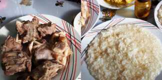 Bραστή Γίδα με πιλάφι