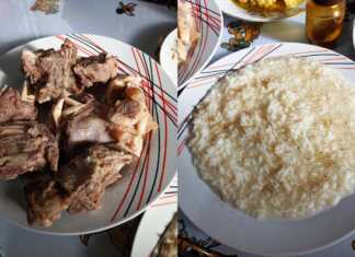 Bραστή Γίδα με πιλάφι