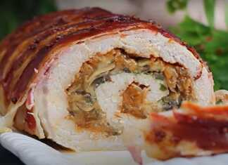 Γεμιστό χοιρινό φιλέτο σε μπέικον