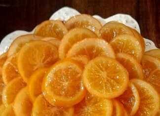 Γλασαρισμένες φέτες πορτοκαλιού
