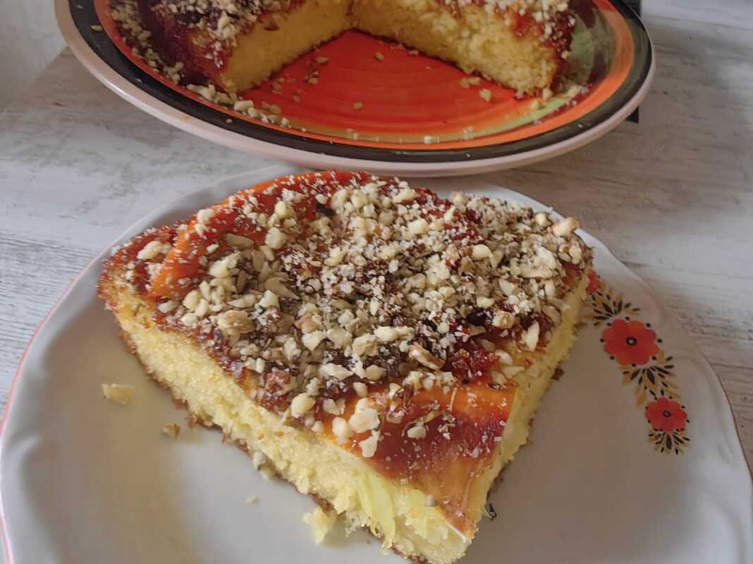 Κέικ καραμέλας με πορτοκάλι