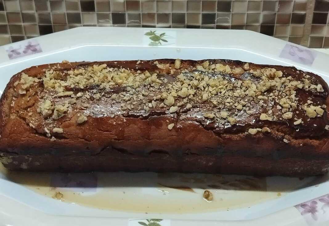 keik melomakarono Σιροπιαστό Κέικ Μελομακάρονο