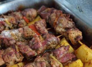 Κοντοσούβλι στο Φούρνο με Πατάτες