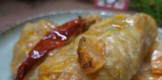 Λαχανοντολμάδες κοκκινιστοί