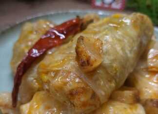 Λαχανοντολμάδες κοκκινιστοί