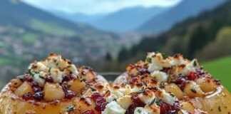 Ψητά Μήλα φούρνου με φέτα, μέλι και κράνμπερι ή σταφίδες ψητά μήλα με μέλι φέτα