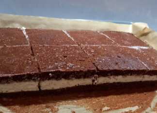 Κέικ με παντεσπάνι σοκολάτας και κρέμα