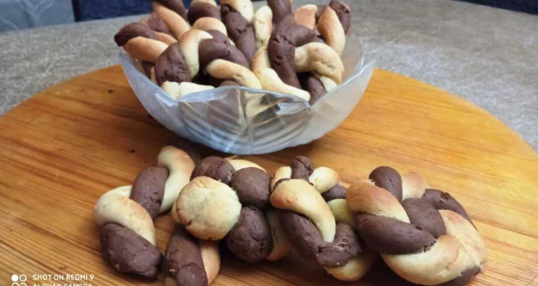 Δίχρωμα κουλουράκια πορτοκαλιού