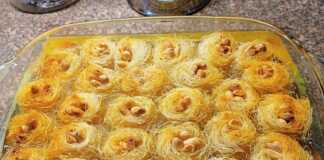 Κανταΐφι φωλίτσες με αμύγδαλα κανταΐφι φωλίτσες