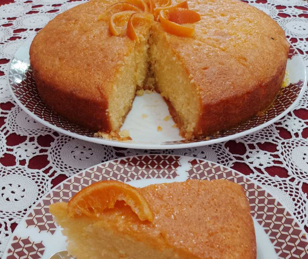 Σιροπιαστό Κέικ Μανταρινιού