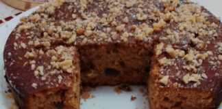 Κέικ με Μέλι, Καρύδια και Νες Καφέ