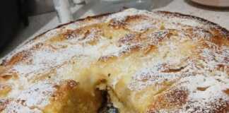 κέικ μήλου με κρέμα