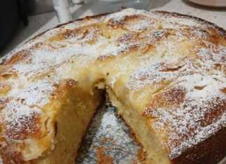 κέικ μήλου με κρέμα