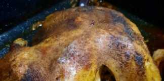 Κοτόπουλο Γεμιστό με Μανιτάρια και Κάστανα