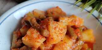 Πατάτες γιαχνί με φασολάκια