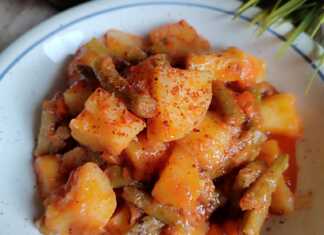 Πατάτες γιαχνί με φασολάκια