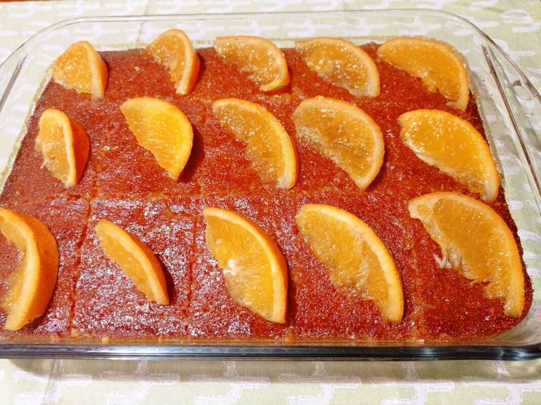 πορτοκαλένιο ραβανί με γιαούρτι