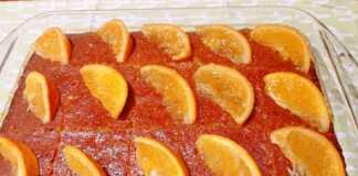 πορτοκαλένιο ραβανί με γιαούρτι