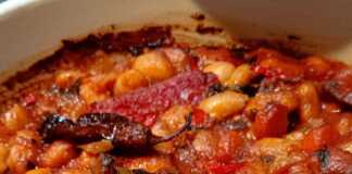 Γίγαντες στο φούρνο με λαχανικά και ντομάτα