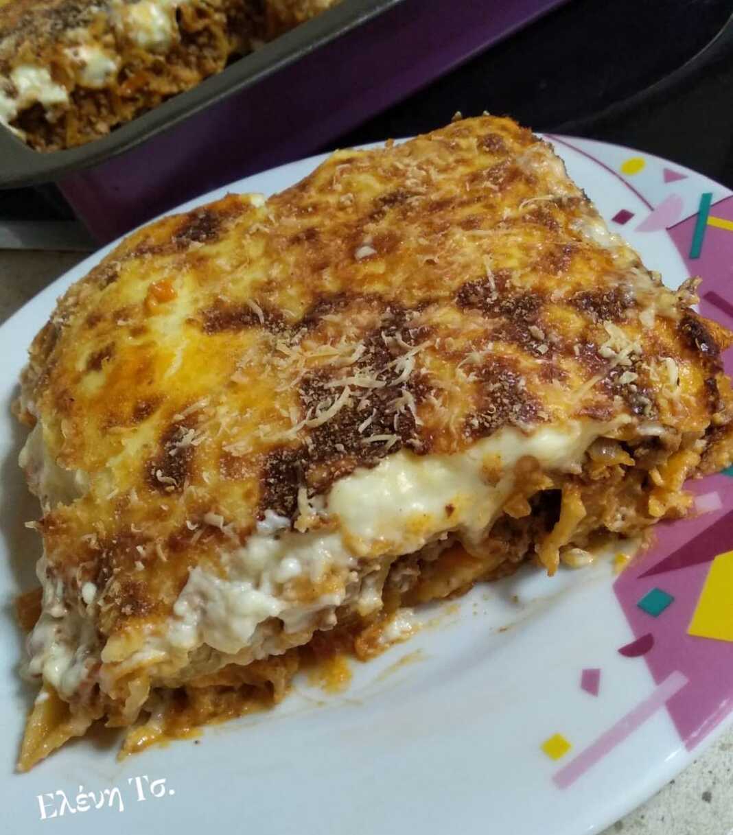 Κανελόνια με κιμά και μπεσαμέλ