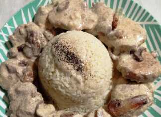 Ψαρονέφρι με κρέμα γάλακτος και μανιτάρια