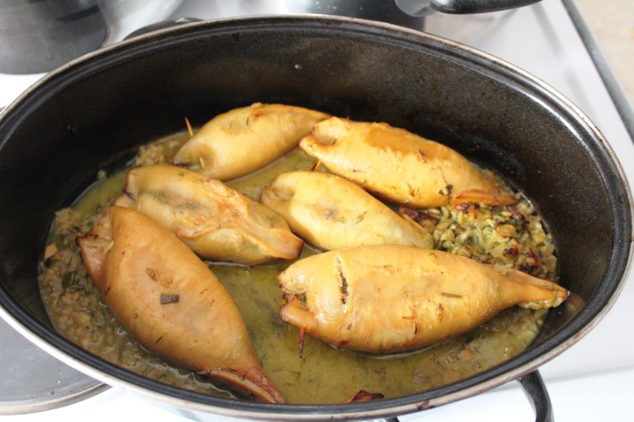 Καλαμάρια γεμιστά με ρύζι