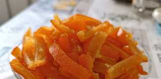 γλασαρισμένες φλούδες πορτοκαλιού