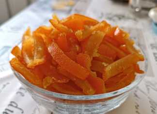 γλασαρισμένες φλούδες πορτοκαλιού