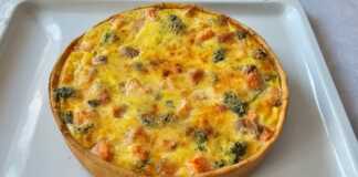 Κις με μπρόκολο και σολομό