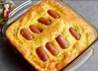 Πρωινό με τηγανητά λουκάνικα και αυγά σε ένα πιάτο.