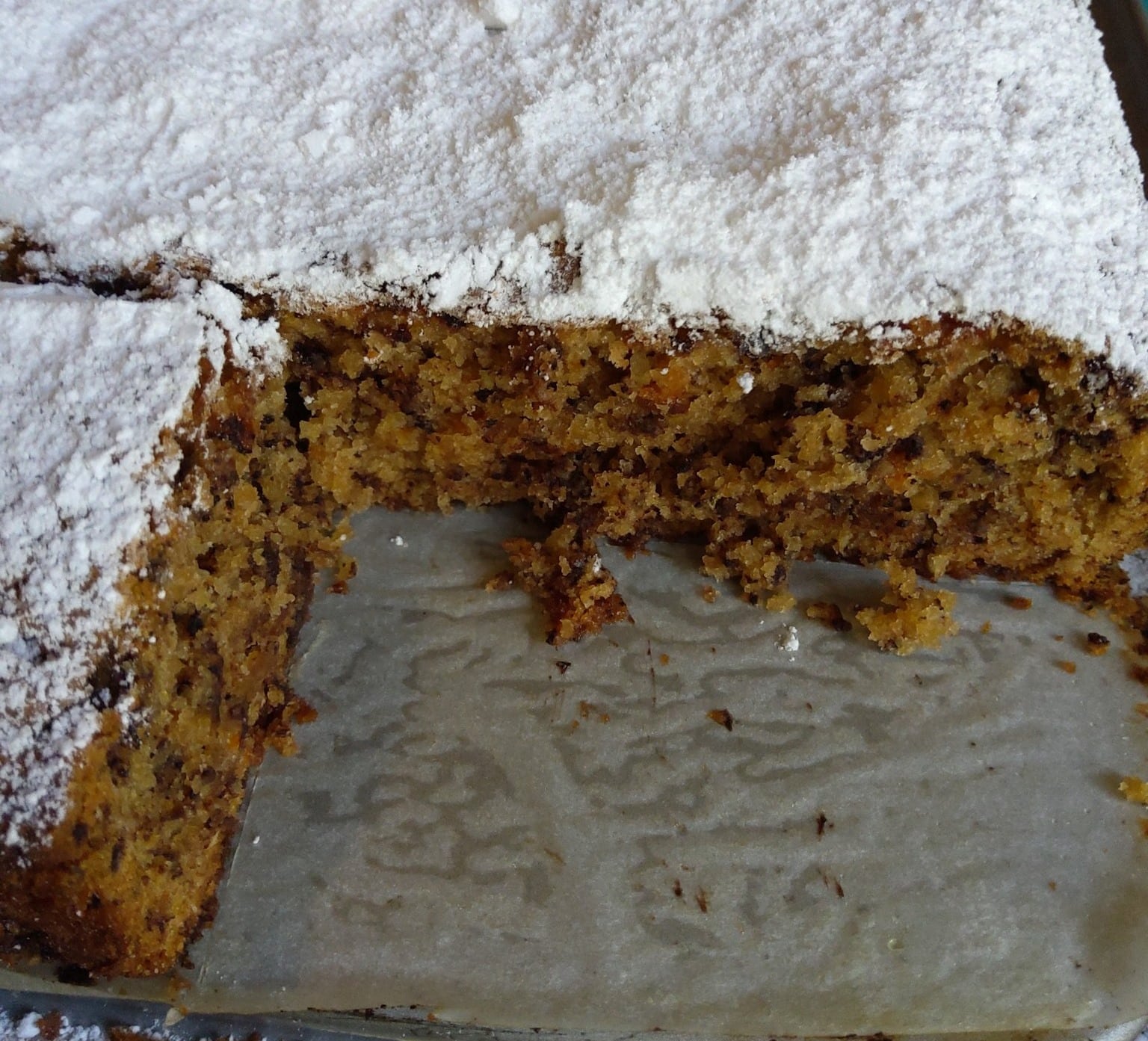 Κέικ σοκολάτας με ολόκληρα πορτοκάλια