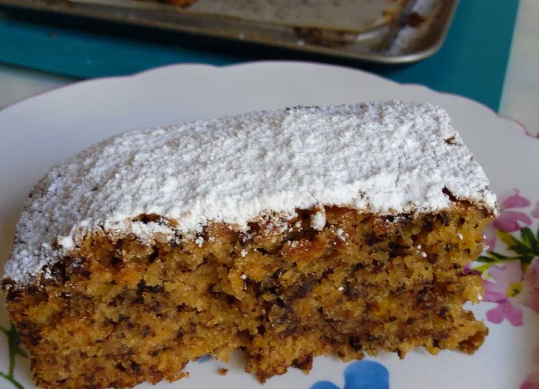 Κέικ σοκολάτας με ολόκληρα πορτοκάλια